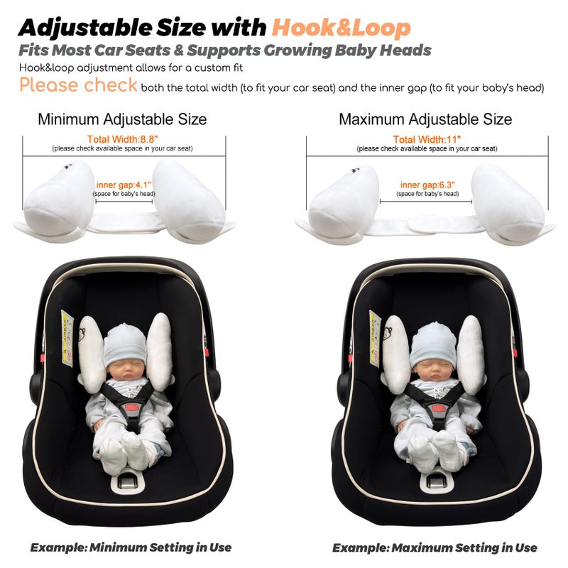 StoHua Adjustable Infants and Baby Neck Head Support,U-Shape Children Travel Pillow Cushion for Car Seat,Offers Protection Safety for Kids - Image 2